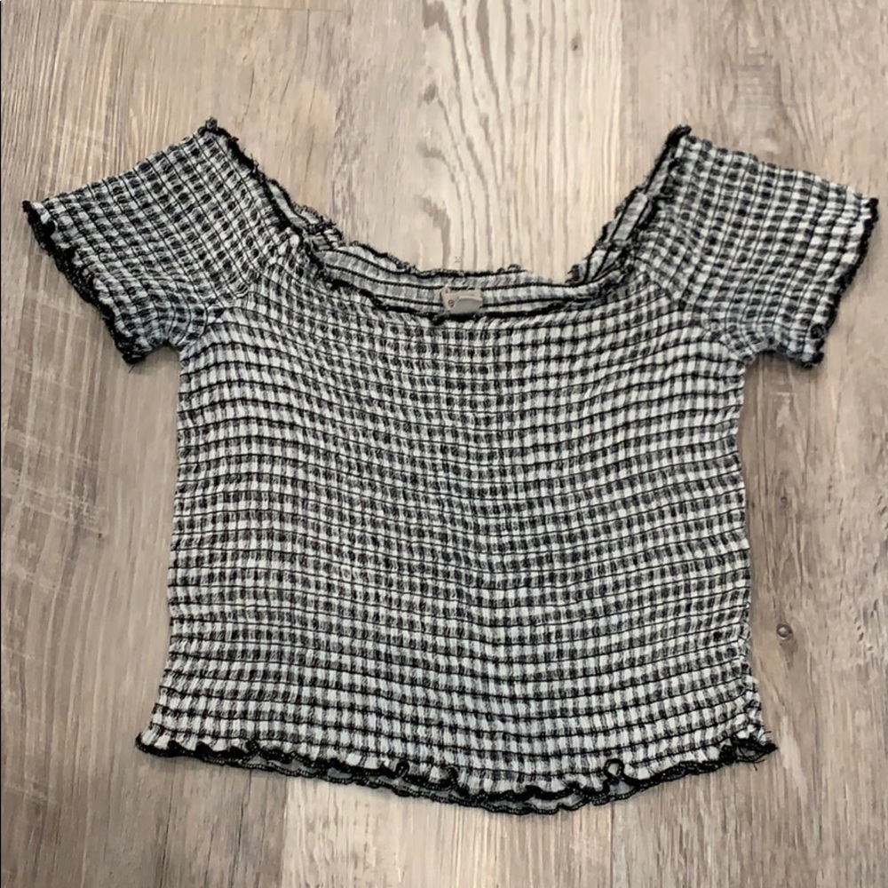 black and white top